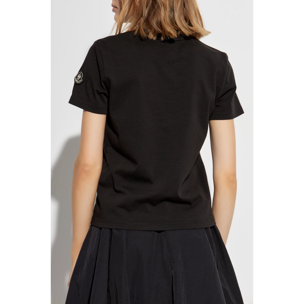 Moncler T-shirt met logo Black Dames