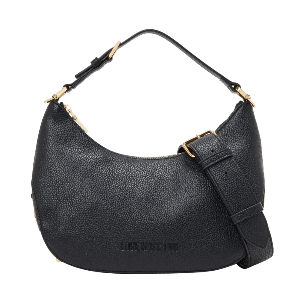 Love Moschino Zwarte handtas met logobasis Black Dames