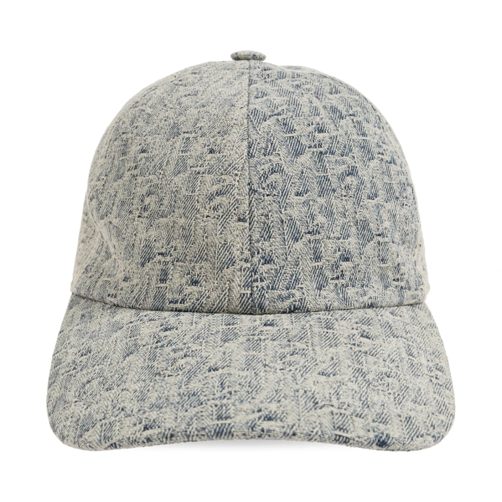 Emporio Armani Herr Blå Accessoarer One Size, Denim, Denim Baseball Cap