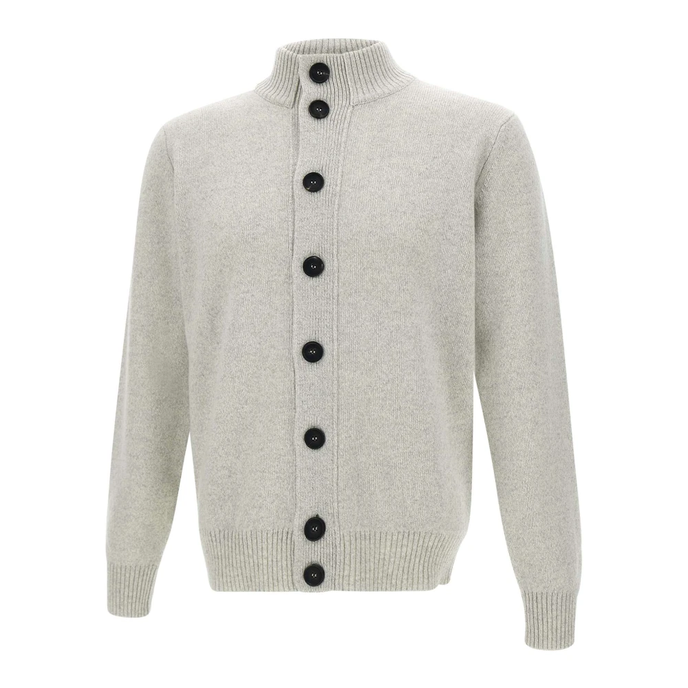 Filippo De Laurentiis Wol Kasjmier Blouson Sweater Beige Heren