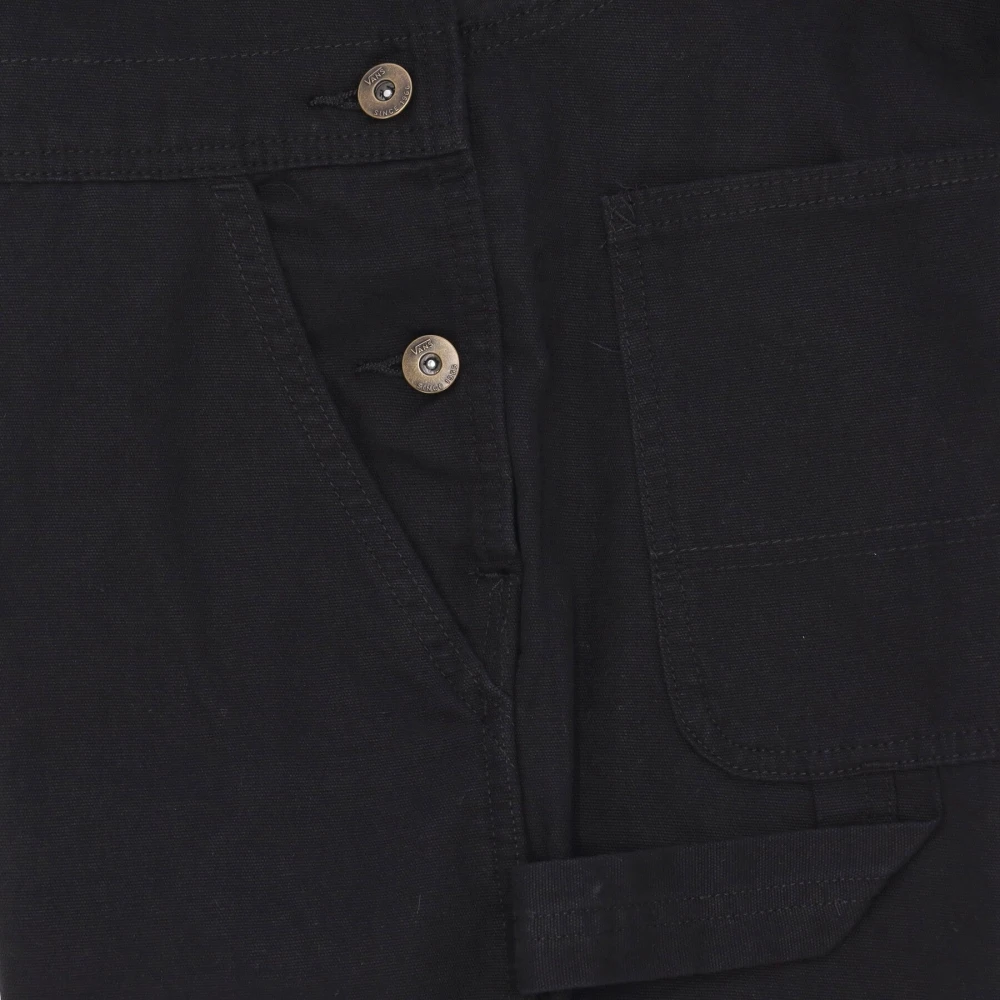 Vans Zwarte Shortall Tuinbroek met Verstelbare Bandjes Black Dames