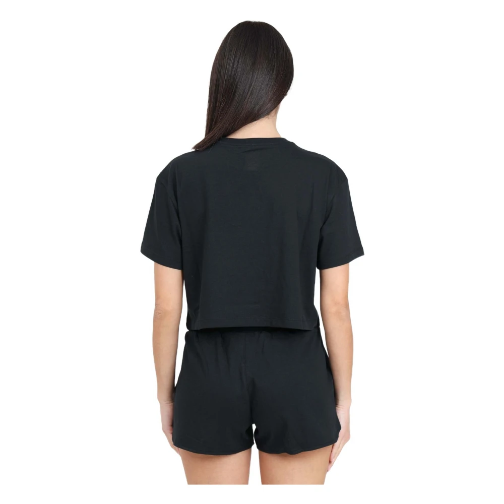 Converse Retro Chuck Cropped TEE Shirt Black Dames