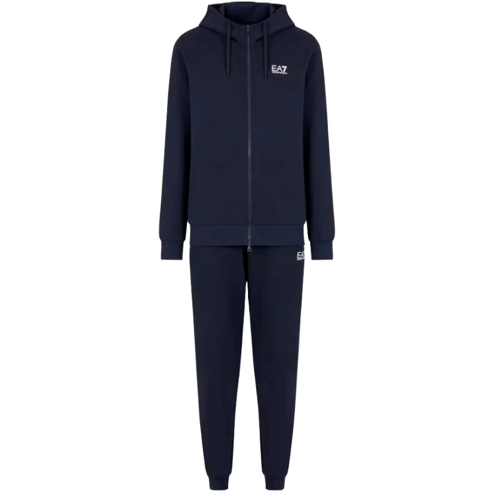 Emporio Armani Ea7 - Cotton Sporty Kapuzen-Trainingsanzug Jogginghose - Sport - Herren - Blau - M - Bild 3