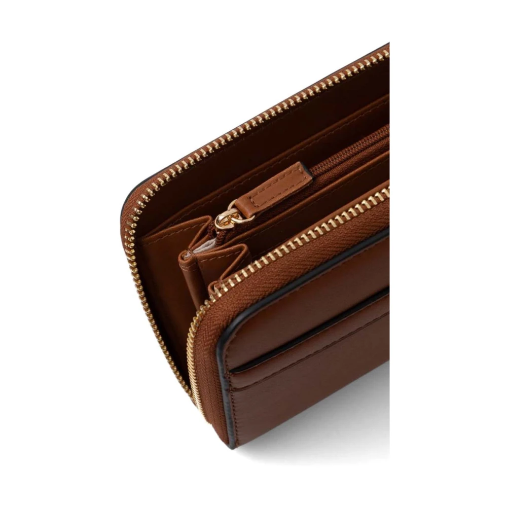 Twinset Stijlvolle Zip Around Portemonnee Brown Dames