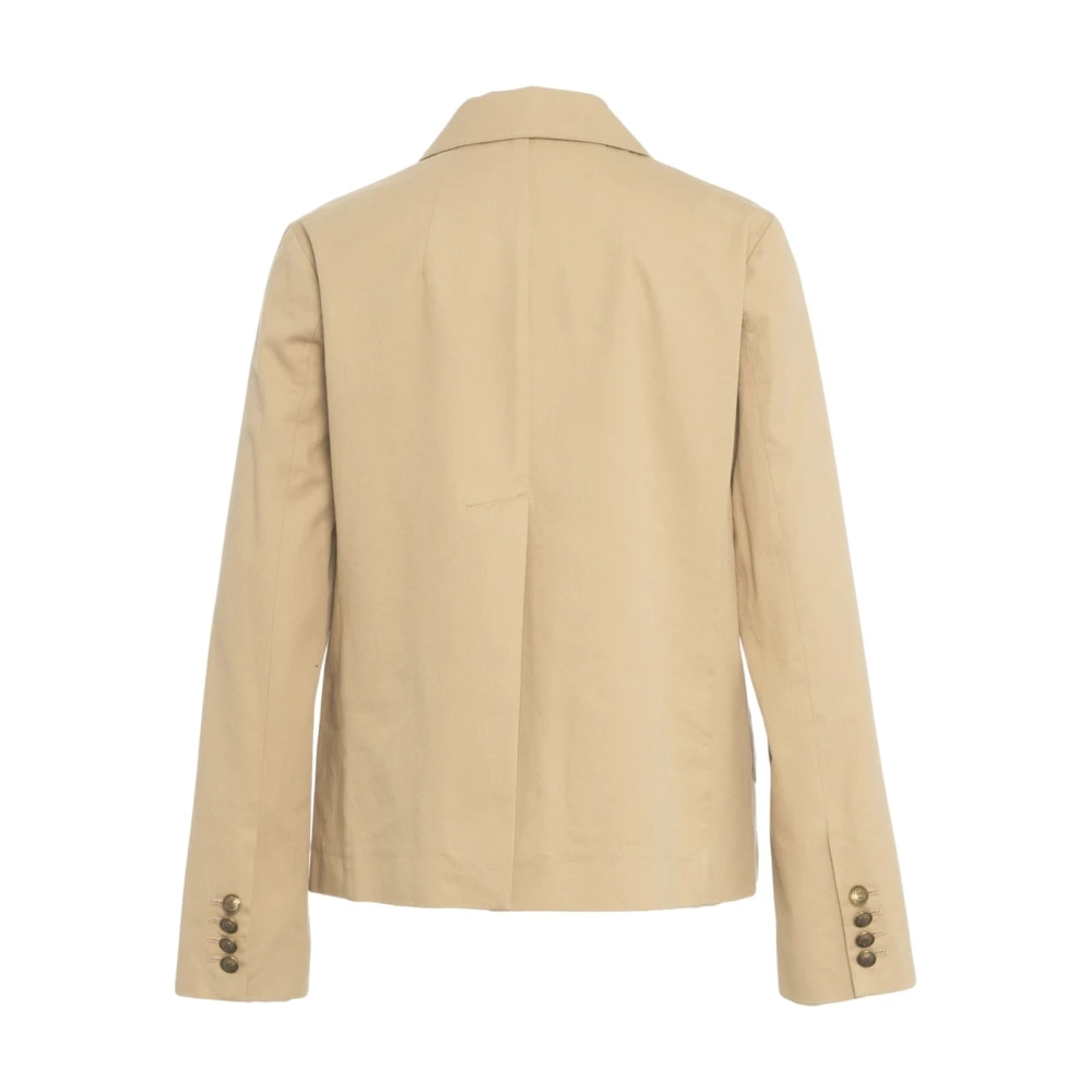 Jucca Beige Denim Blazer Chic Layering Beige Dames