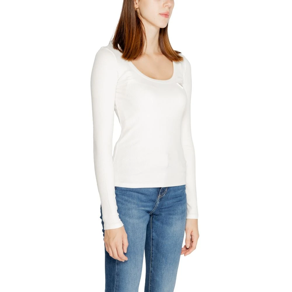 Guess Crème Viscose Tops & T-Shirt White Dames
