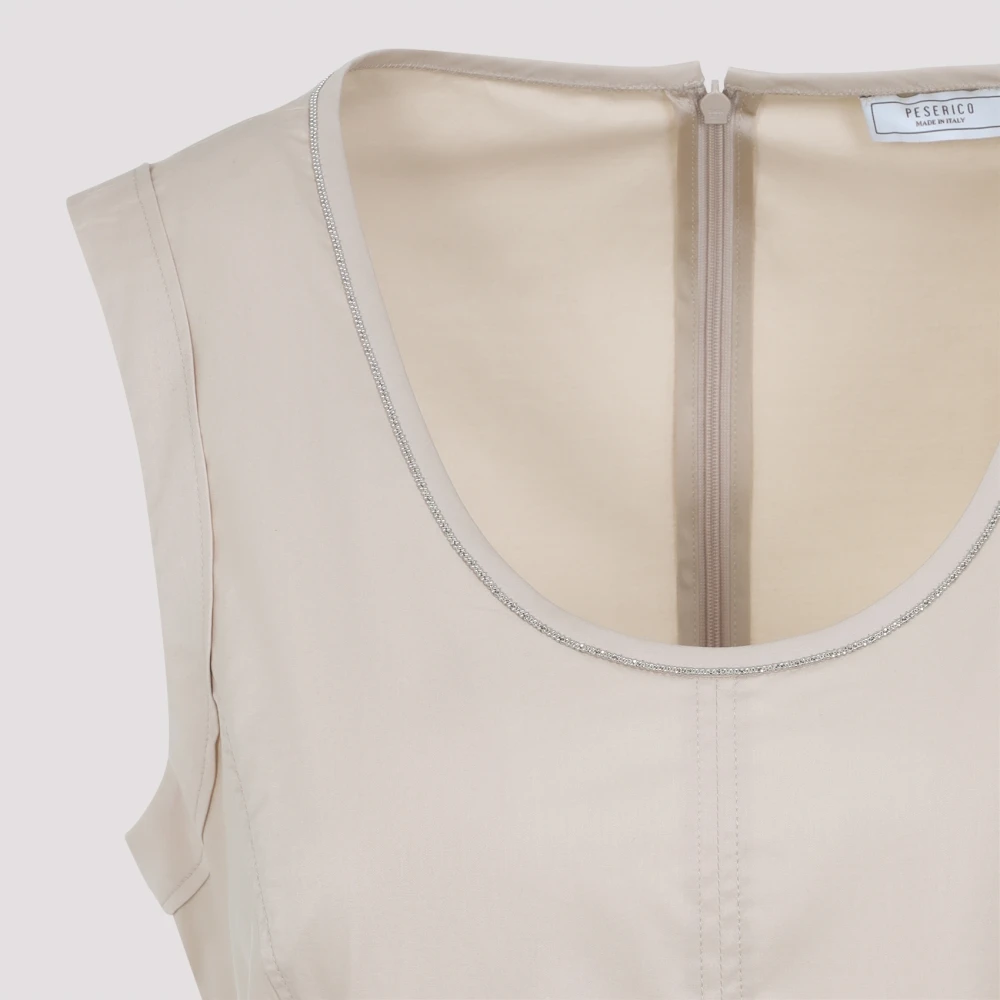 PESERICO Elegante Nude & Neutrals Jurk Beige Dames
