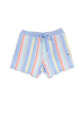 Pastellfärgade randiga sweatshorts