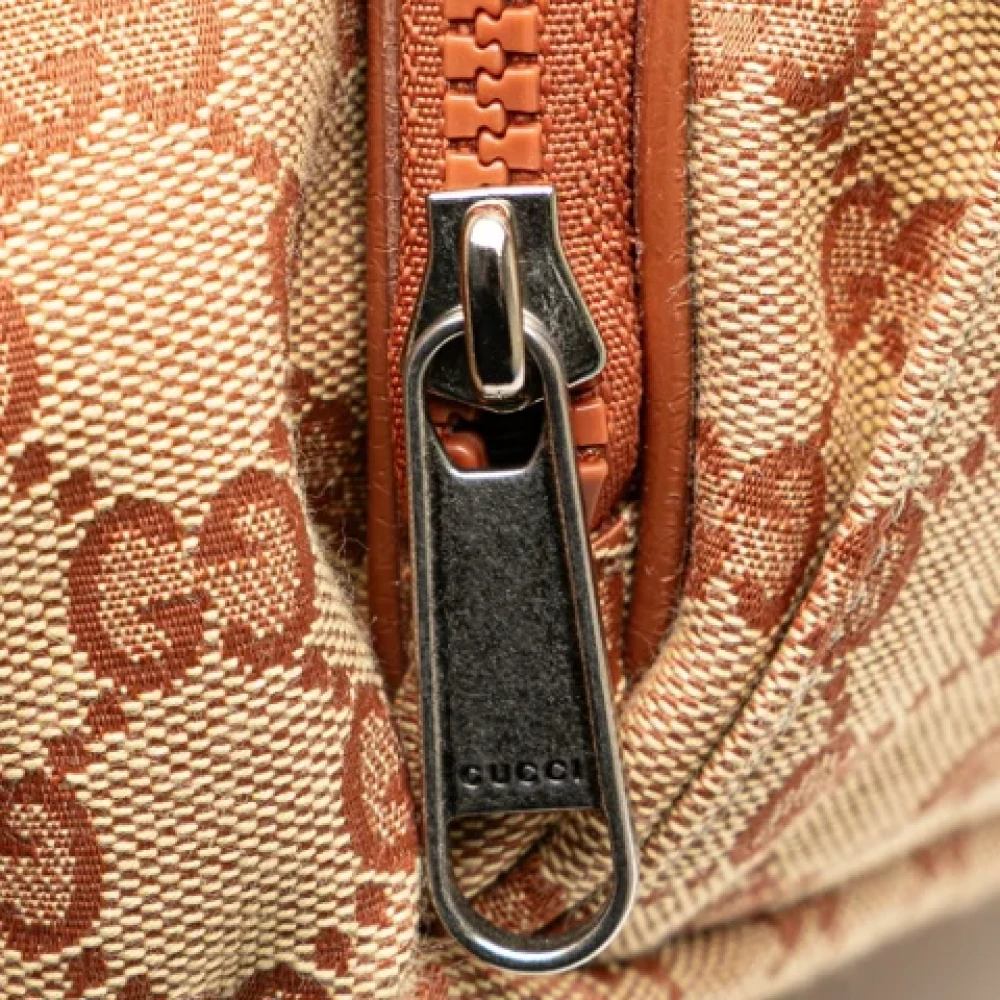 Gucci Vintage Pre-owned Canvas backpacks Beige Dames