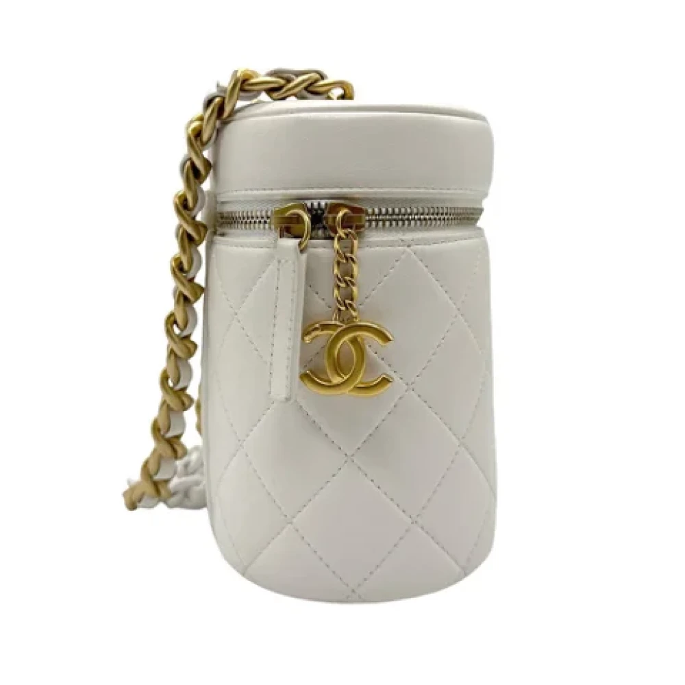 Chanel Vintage Pre-owned Leather chanel-bags White Dames