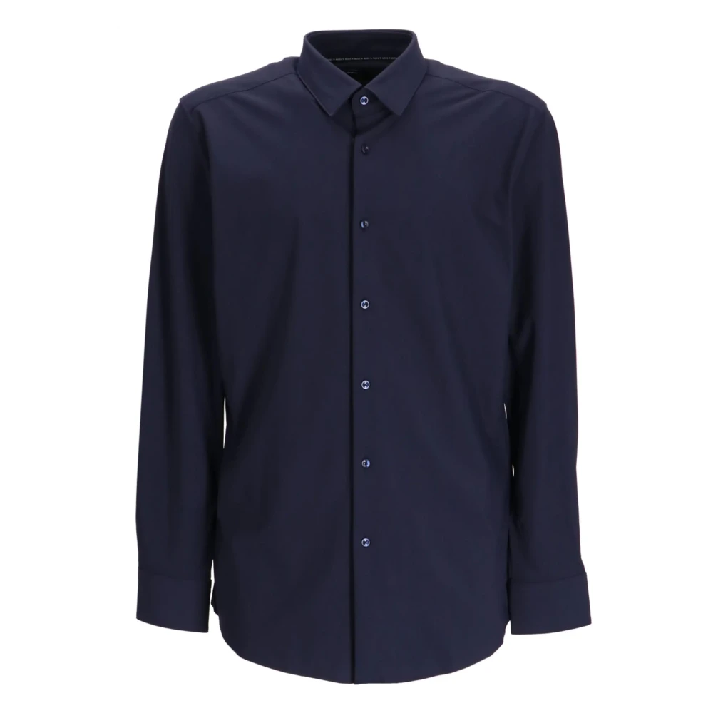 Hugo Boss Slim Fit Polyamide Elastaan Shirt Blue Heren