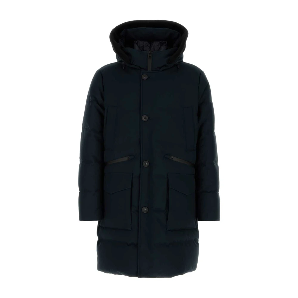 Woolrich Stilig Navy Blue Twill Parka Blue, Herr