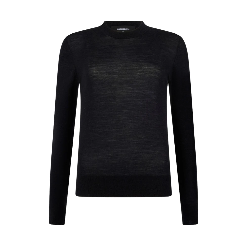 Dsquared2 Jumpers - Female - Round-Neck Knitwear - Black - Xs - Knitwear
