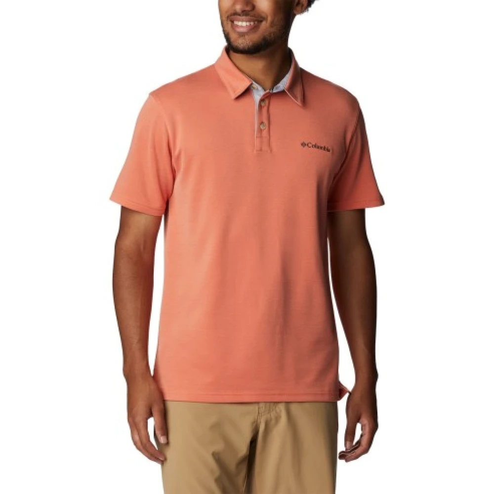 Columbia Heren Polo Shirt Orange Heren
