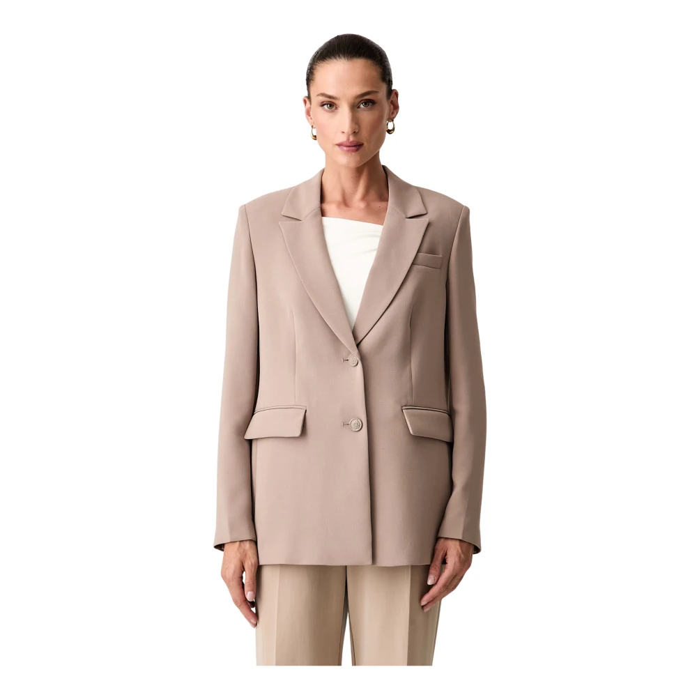 Guess Donna Silk Taupe Giacca Theoline Perfect Blazer M - Immagine 2