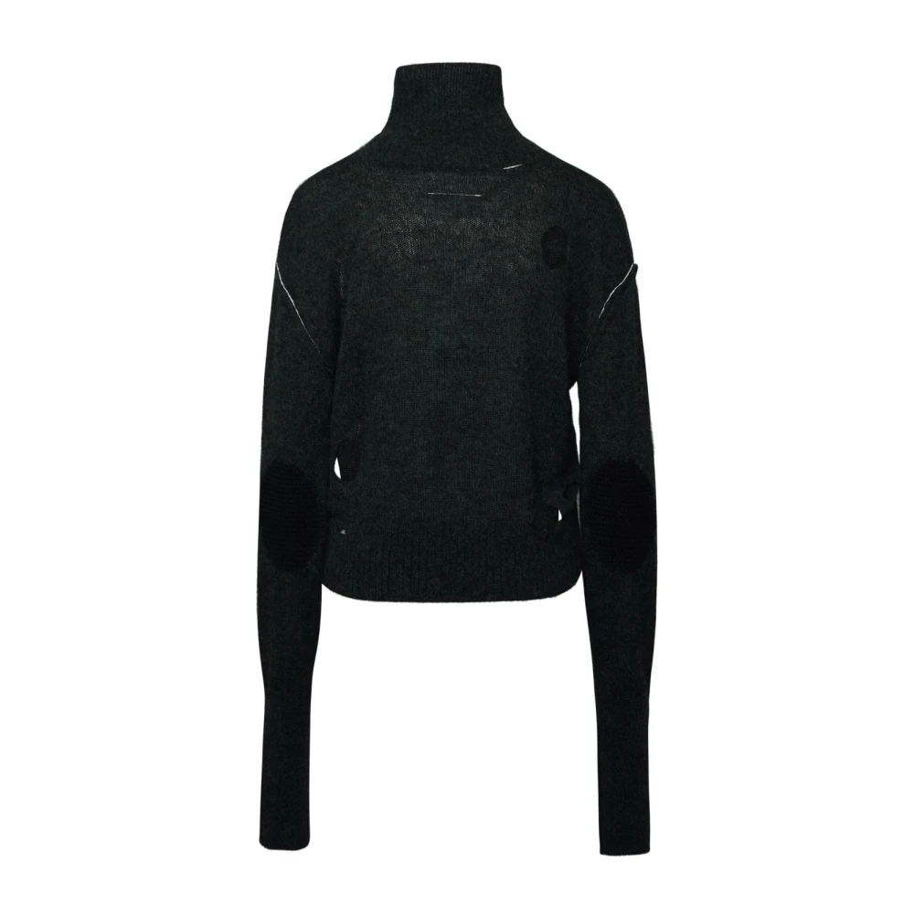 MM6 Maison Margiela Grijze Alpaca Blend Turtleneck Green Dames