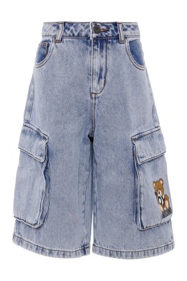 denim-casual-shorts-with-teddy-bear-print