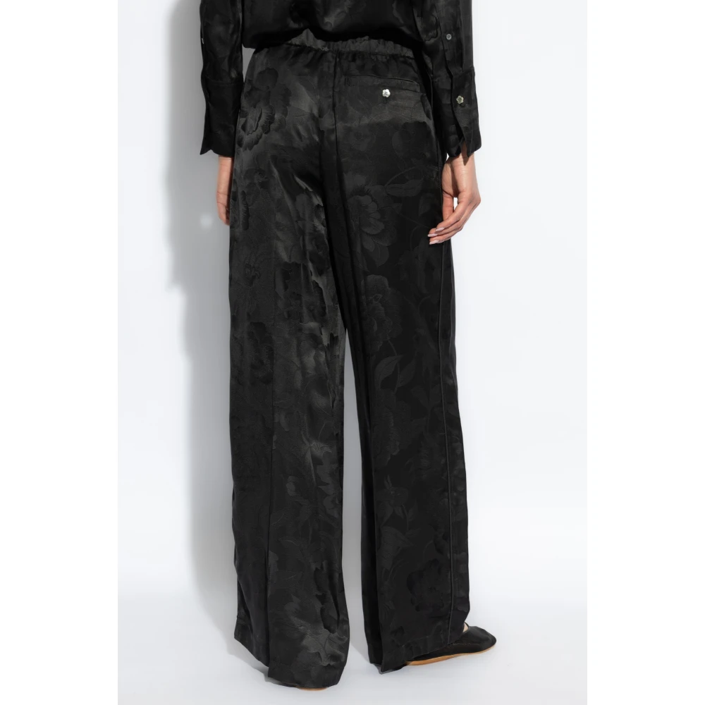 Kenzo Broek met bloemenpatroon Black Dames