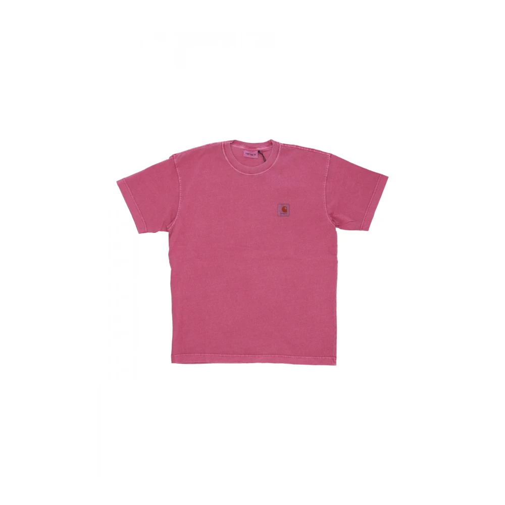 Carhartt WIP Magenta Garment Dyed Nelson Tee Pink Heren