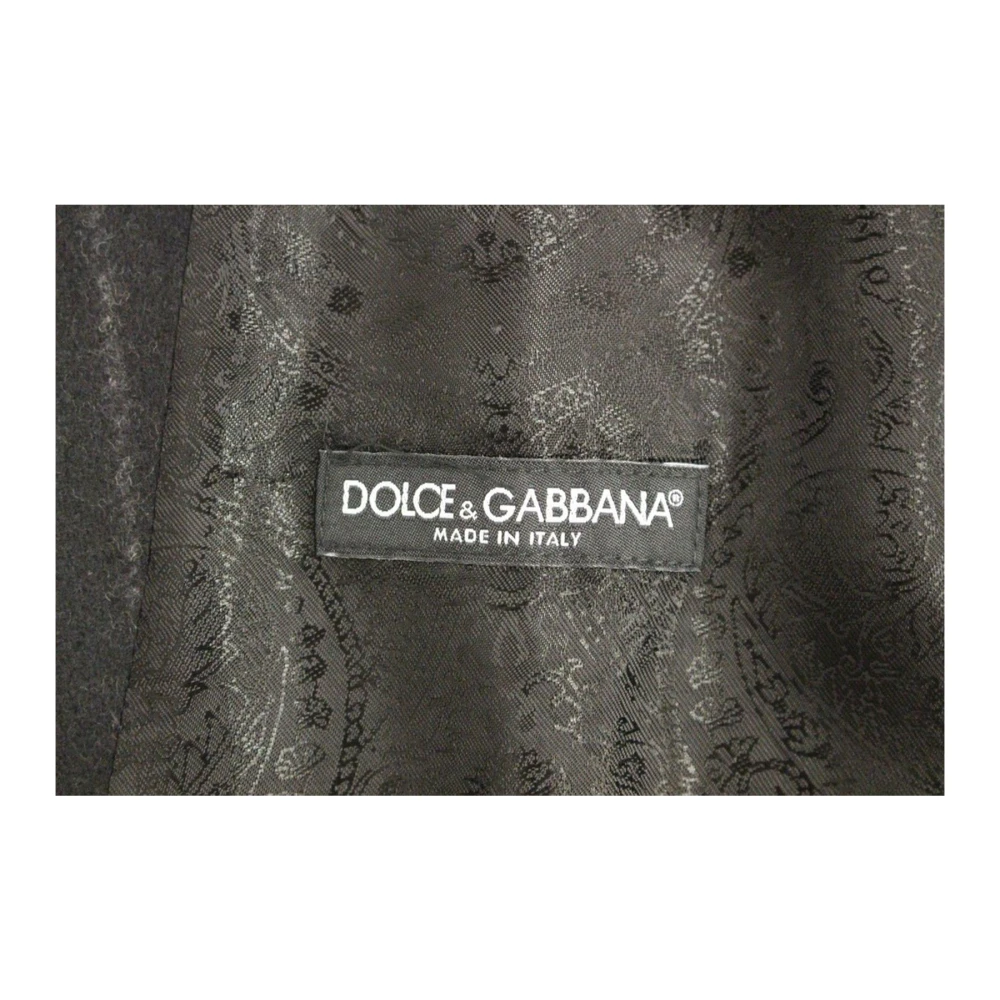 Dolce & Gabbana Zwart Gestreept Jurk Vest Black Heren