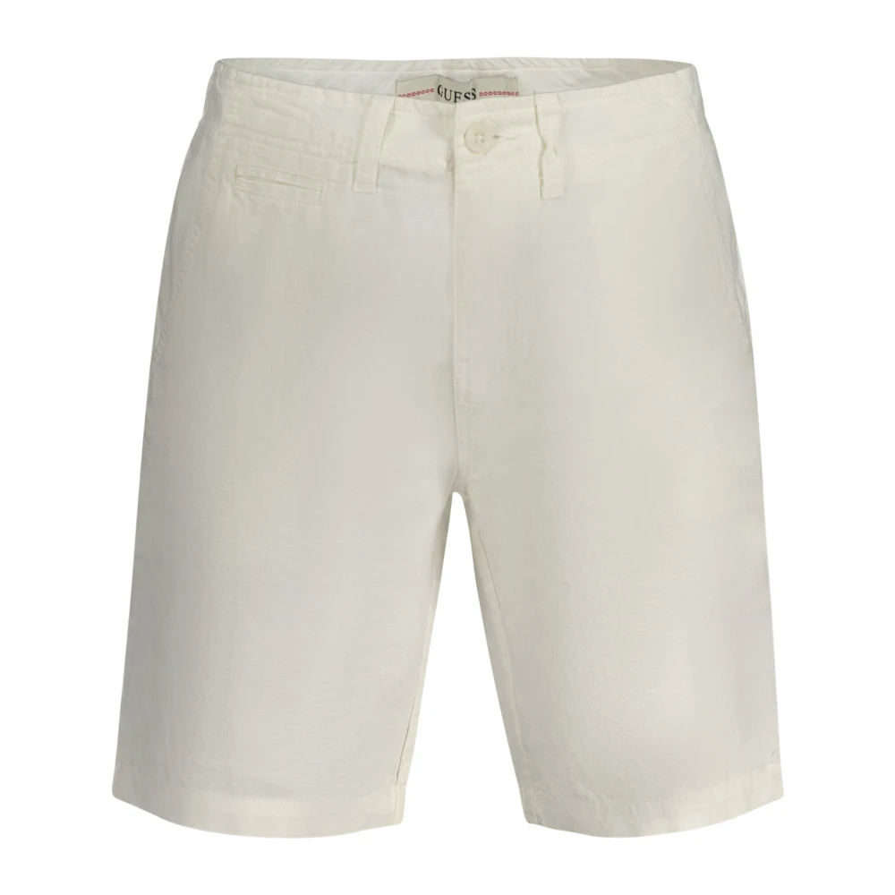 Guess Witte Bermuda Shorts met Logo White Heren