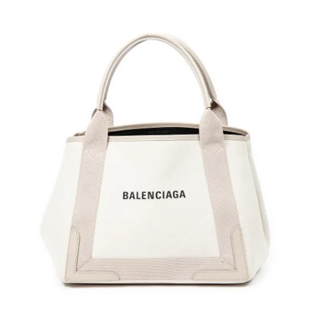 Balenciaga Vintage Pre-owned Canvas handbags Beige Dames