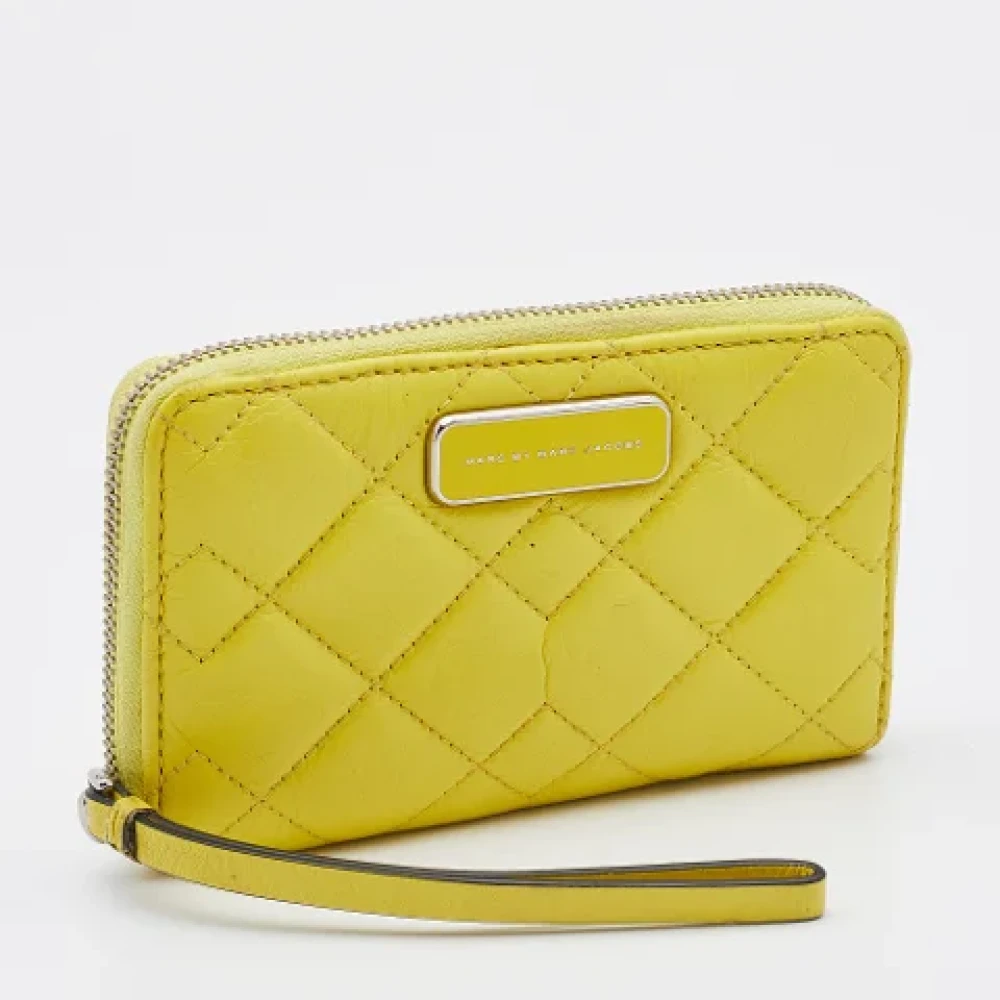 Marc Jacobs Pre-owned Leather wallets Yellow Dames