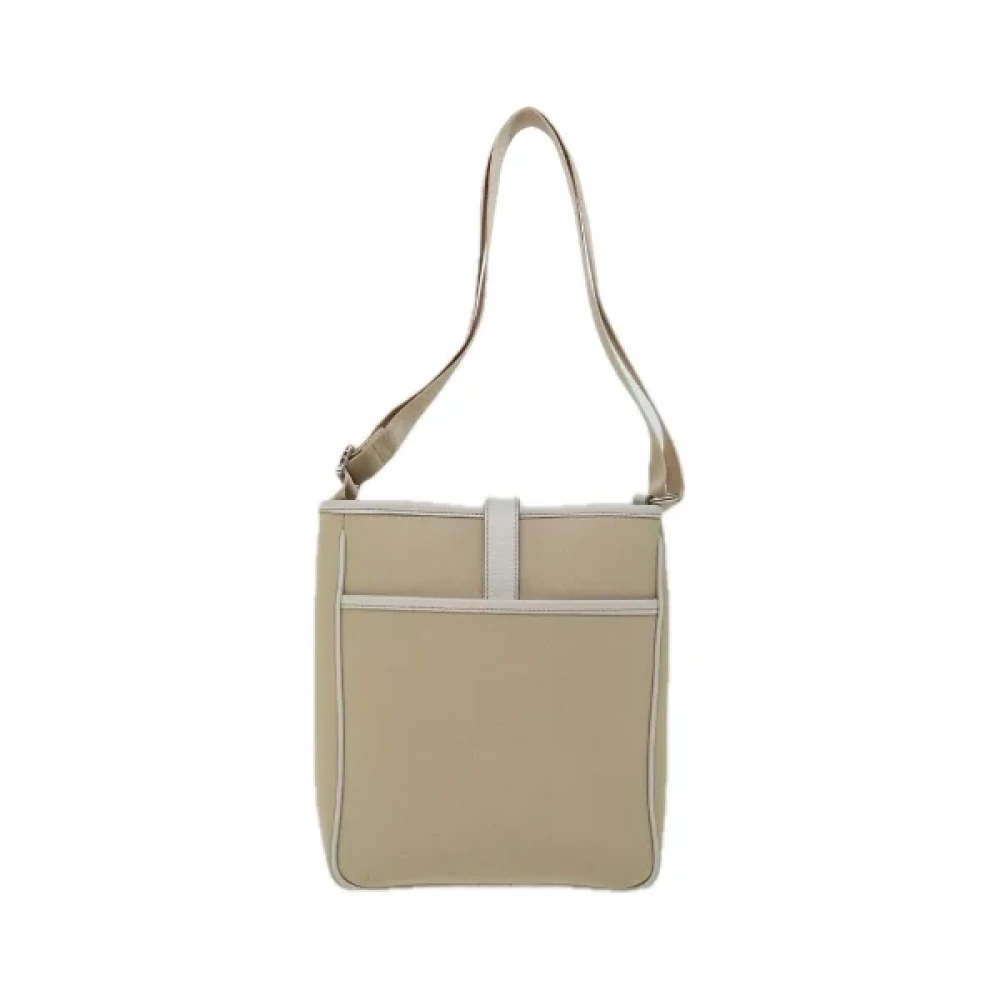 Burberry Vintage Pre-owned Cotton shoulder-bags Beige Dames