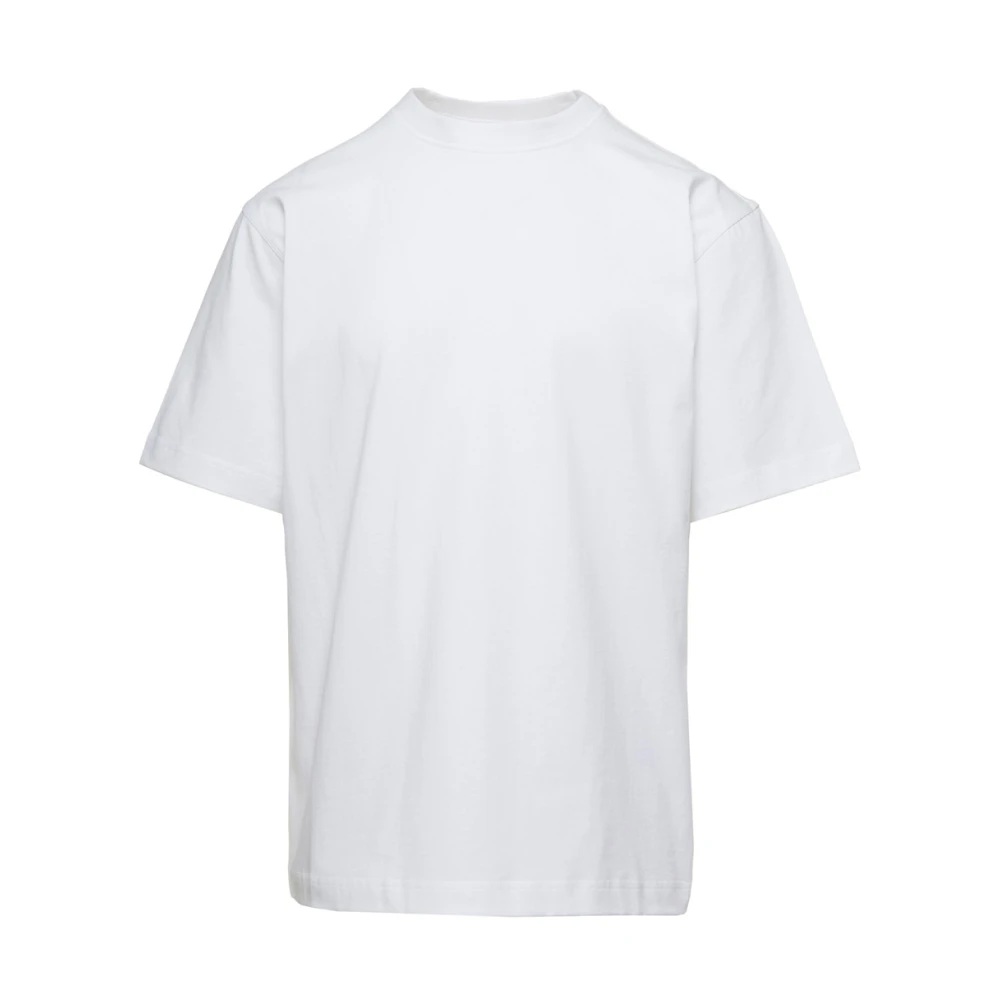 Burberry Witte Crew Neck Aardbei Print T-shirt White Heren