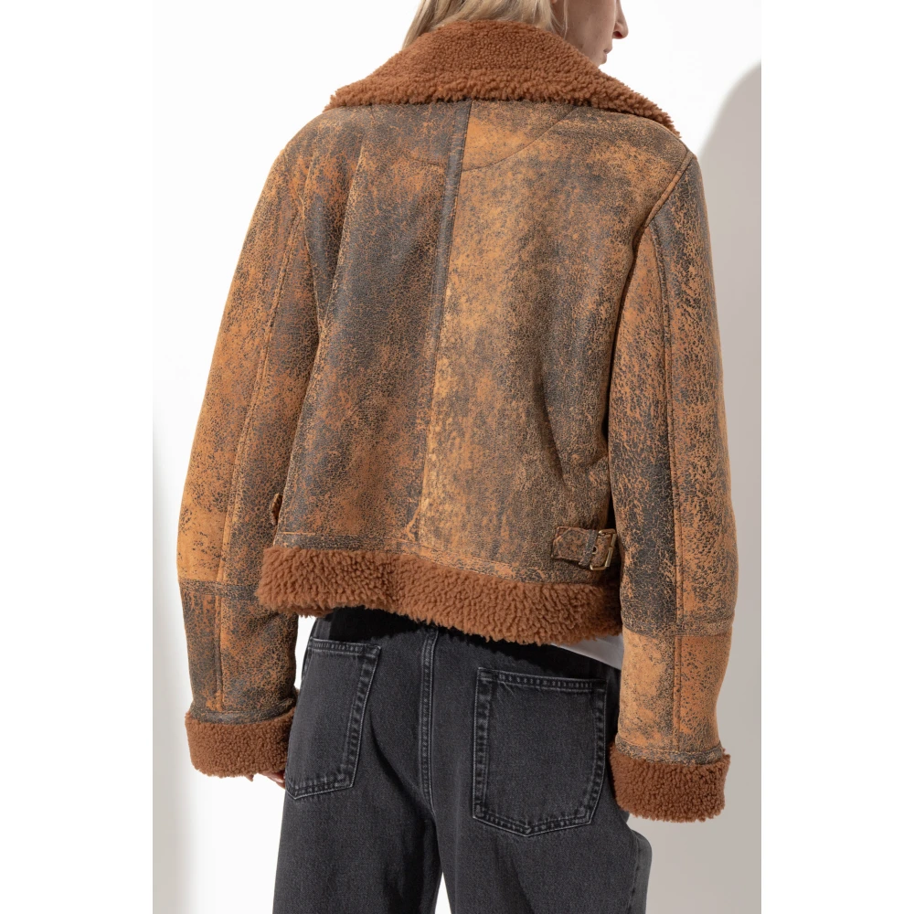 alexander mcqueen Jas met bontafwerking Brown Dames