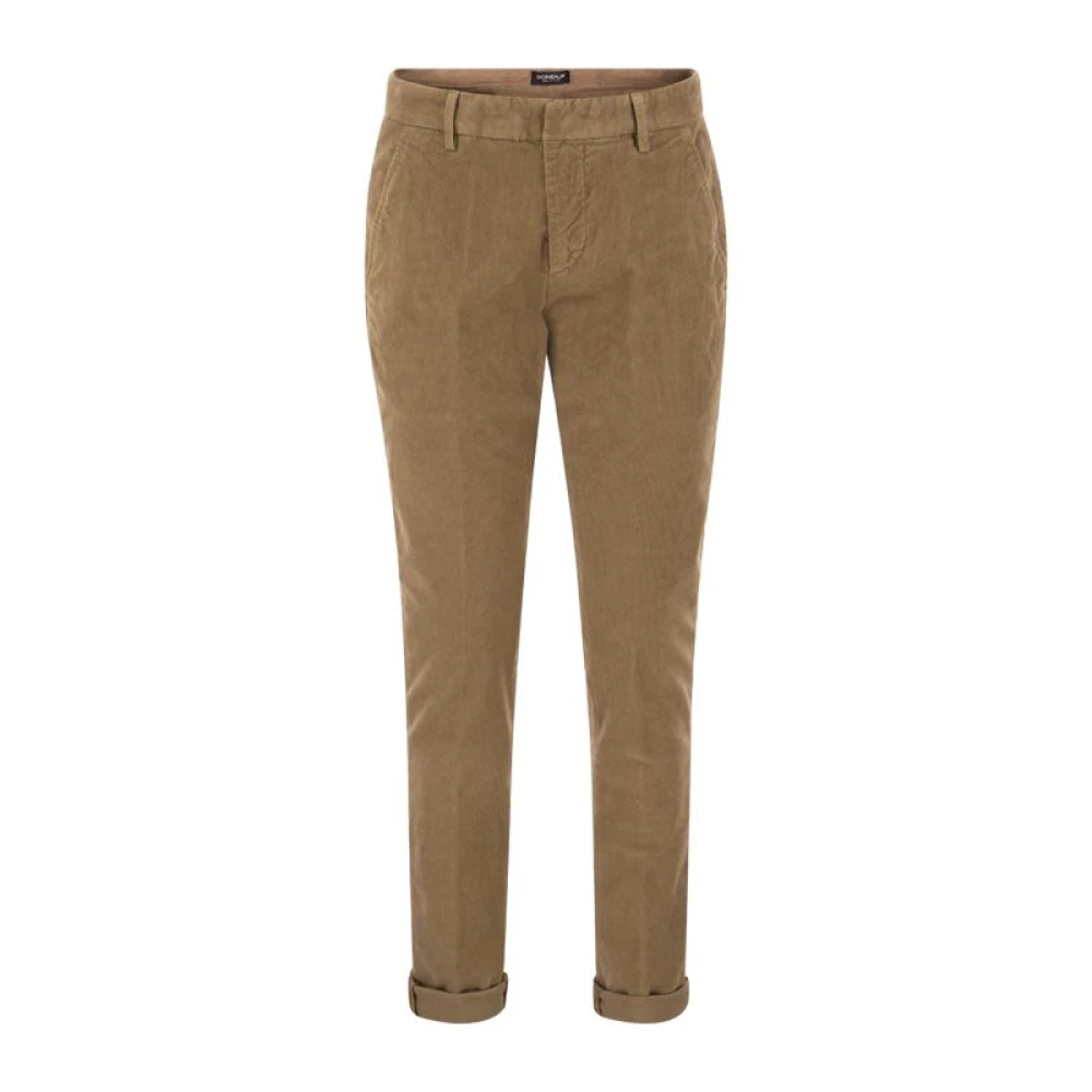 Dondup Men's Brown Chinos, W34, Gaubert - Slim Milleraies Trousers