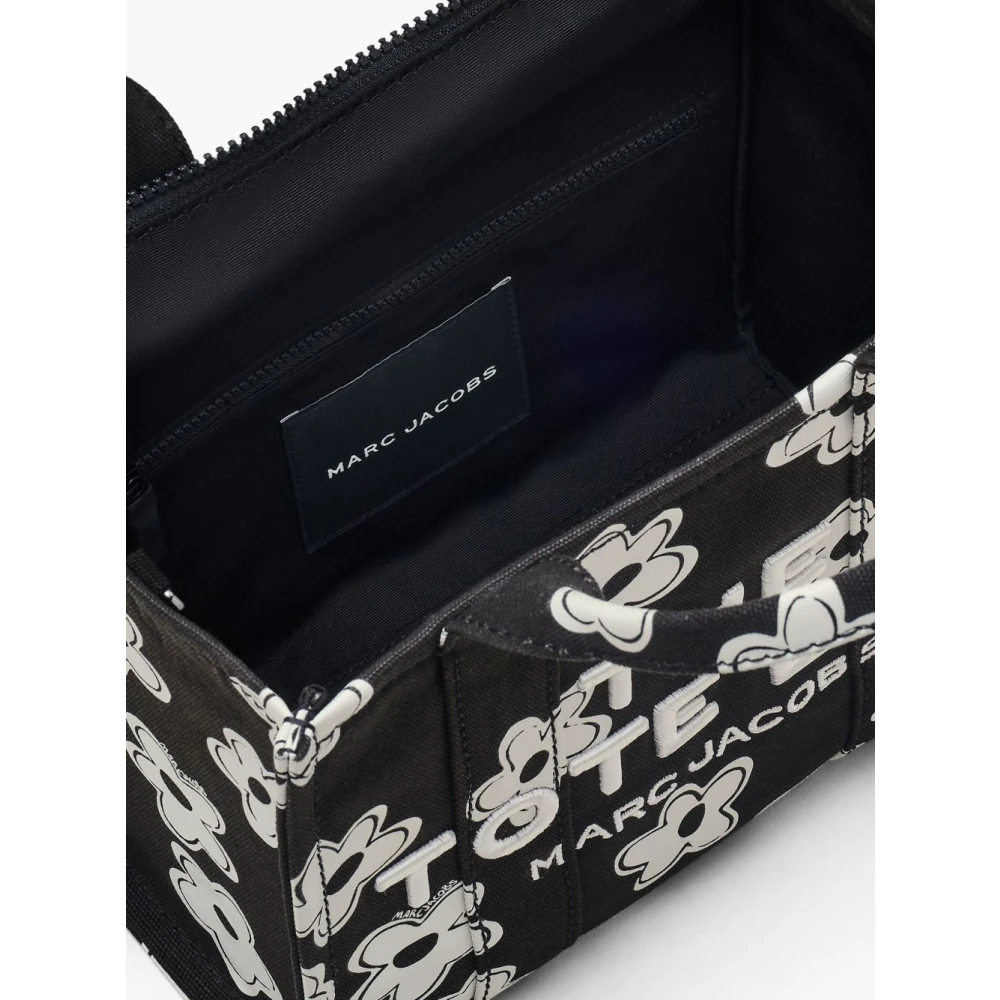Marc Jacobs Zwart en wit leren handtas Black Dames