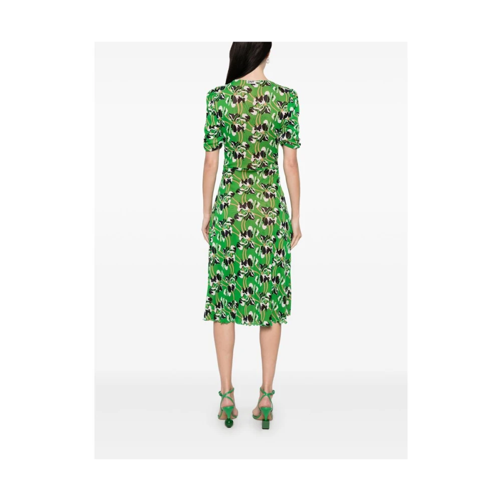 Diane Von Furstenberg Omkeerbare Groene Jurk met Sluithem Green Dames