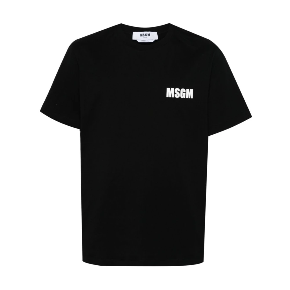 Msgm Achter Logo T-Shirt 99 Black Heren