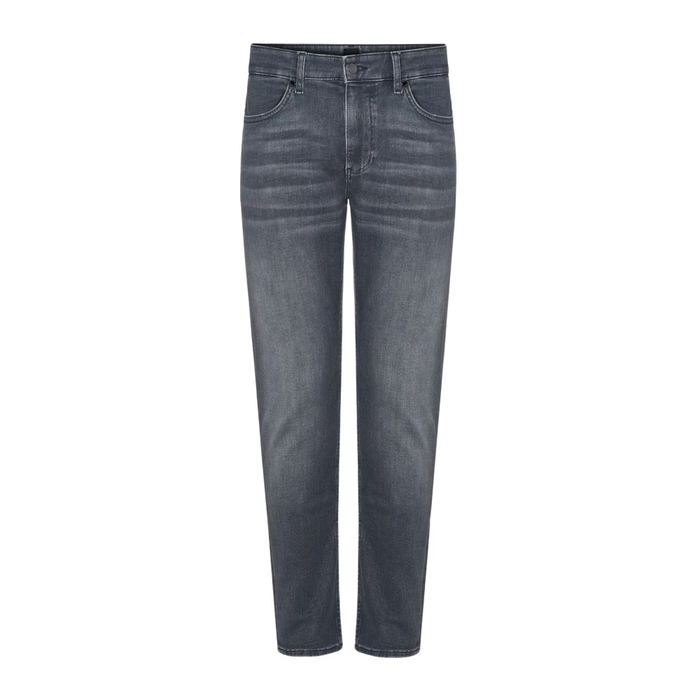 Boss Slim Fit Gewassen Grijze Jeans Gray Heren