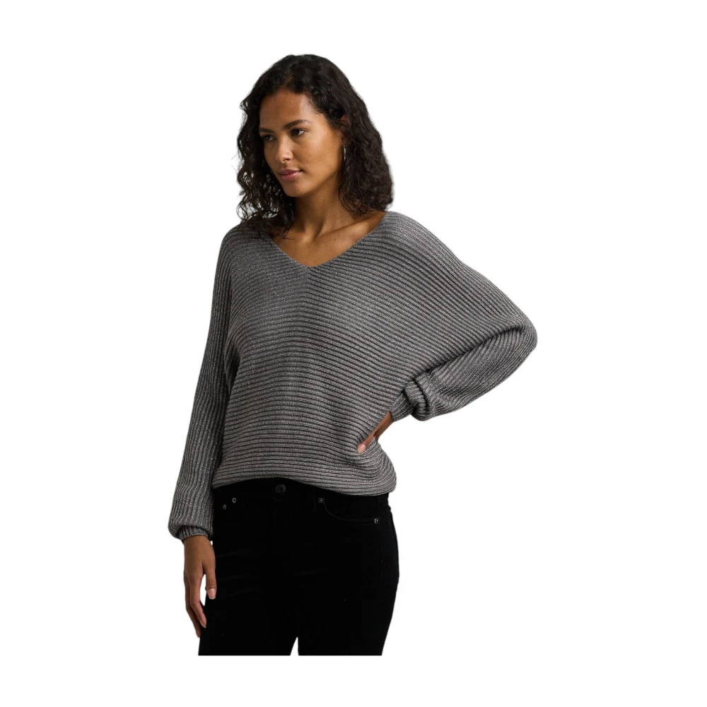 Ralph Lauren V-hals Knitwear Gray Dames
