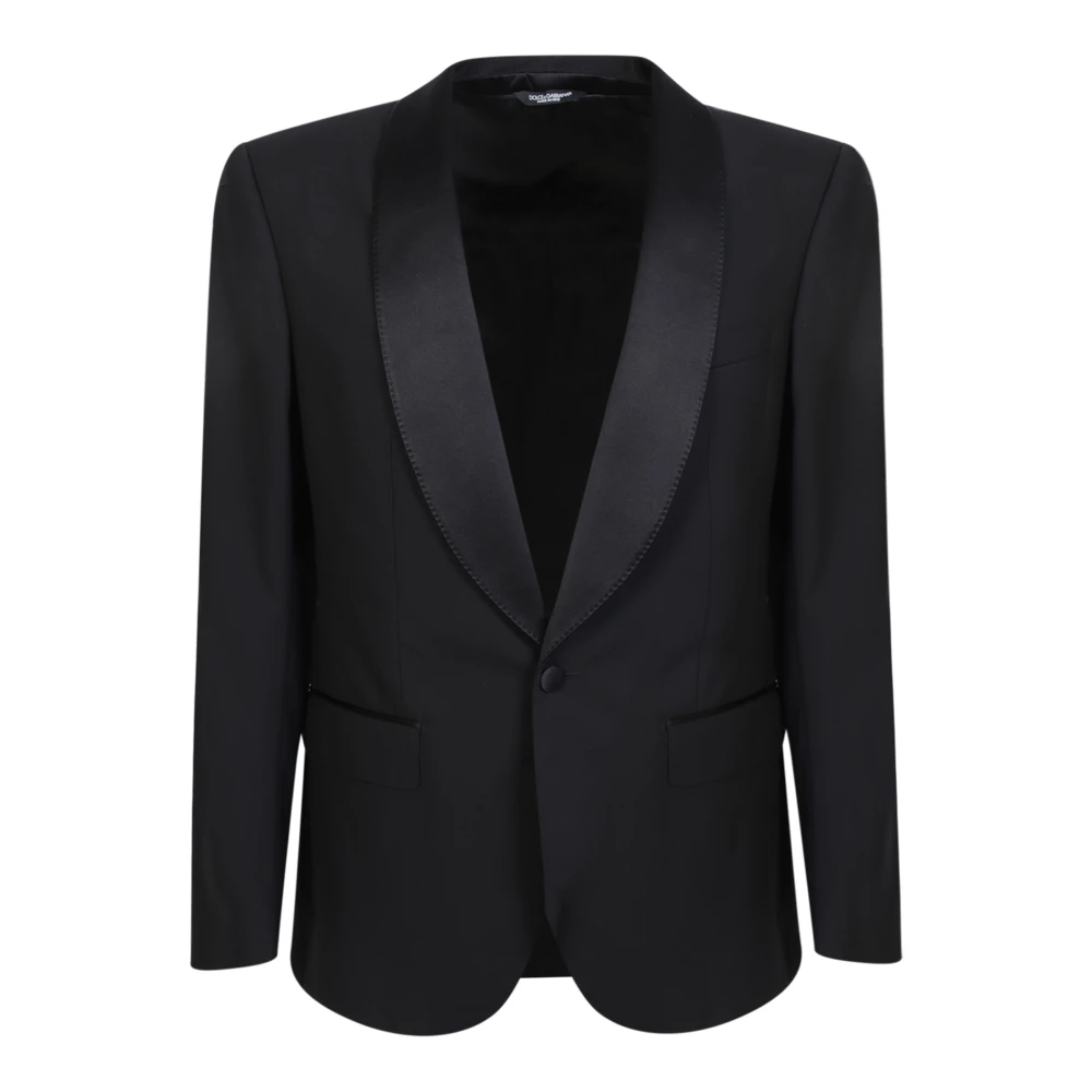 Dolce & Gabbana Men's Black Sicilia Tuxedo Jacket - Blazers - L - Jackets