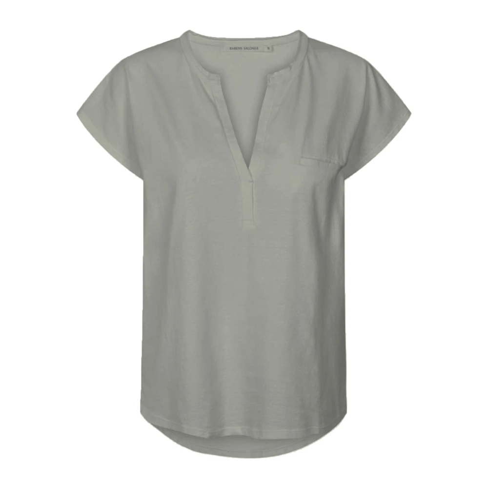 Rabens Saloner Blanca Top & T-Shirt Moon Gray Dames
