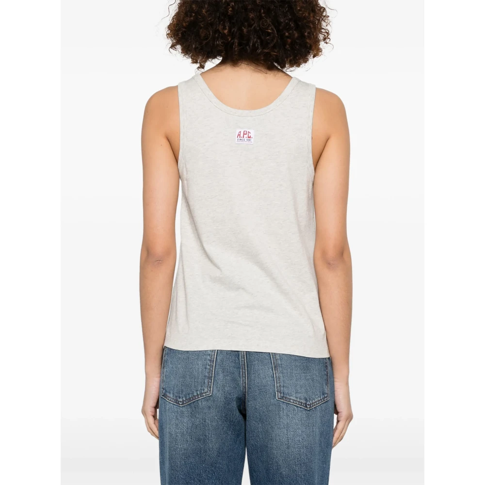 A.p.c. Grijze Tanktop 100% Katoen Portugal Gray Dames