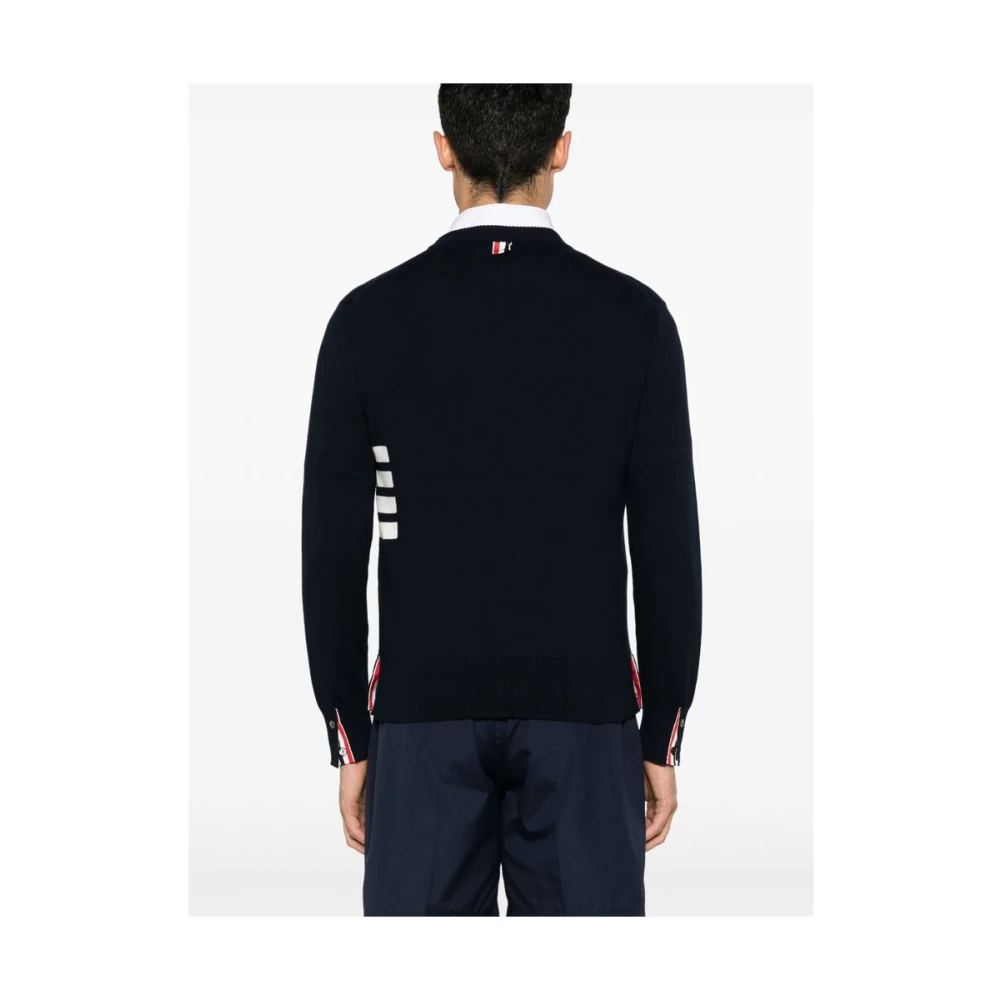 Thom Browne Blauwe Gebreide Trui Blue Heren