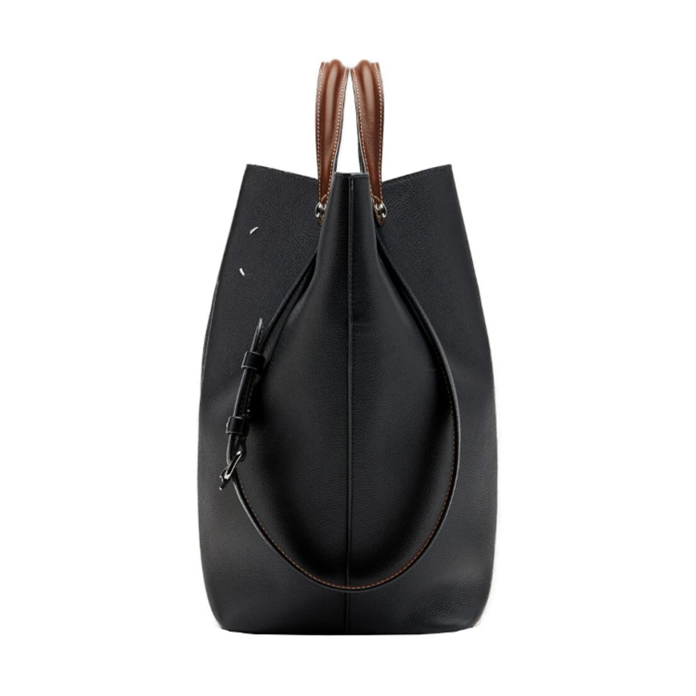 Maison Margiela Zwart Bruine Handtas Gemaakt in Italië Black Dames