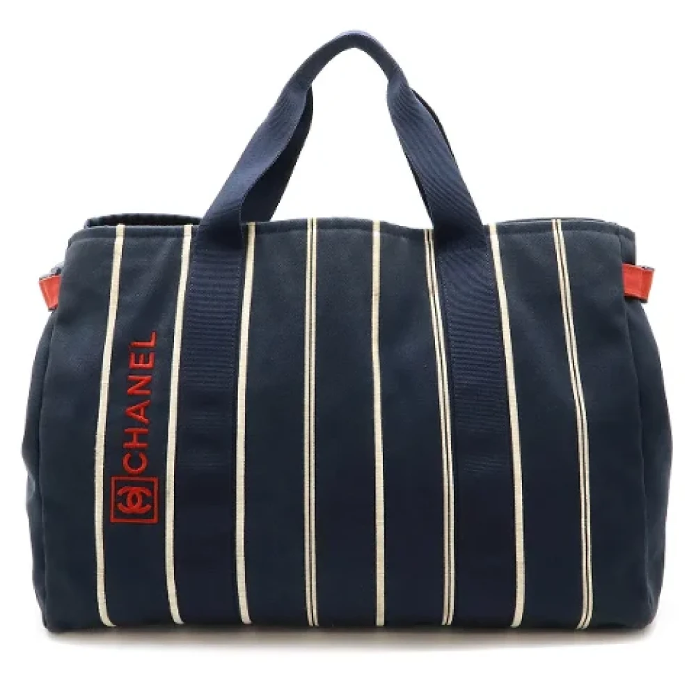 Chanel Vintage Pre-owned Canvas totes Blue Dames