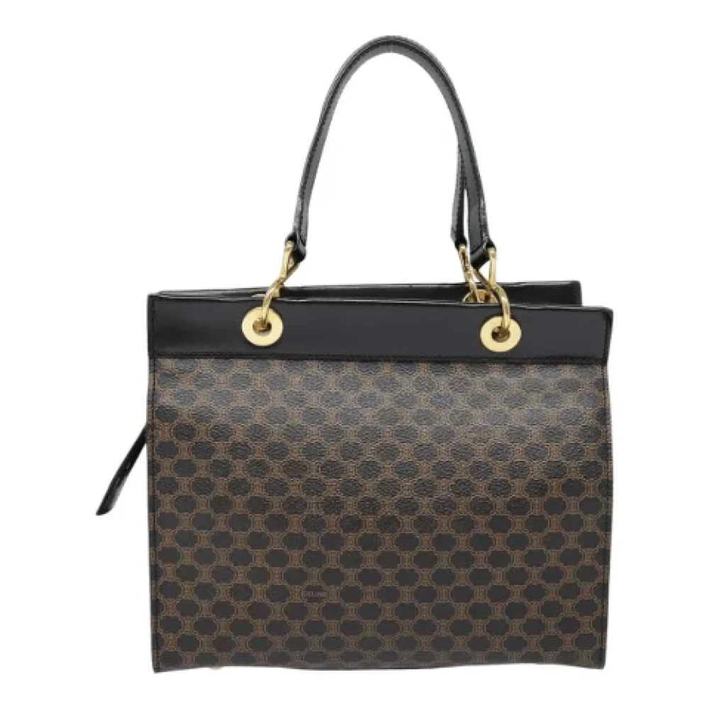 Celine Vintage Pre-owned Leather handbags Black Dames