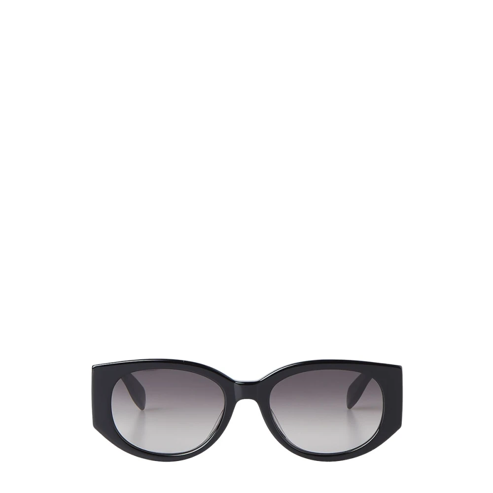 Alexander McQueen Oval Eye Sunglasses Svart Dam