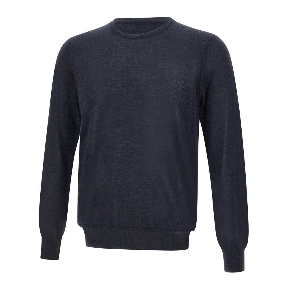 Kangra Kasjmier Zijde Navy Blauwe Trui Blue Heren