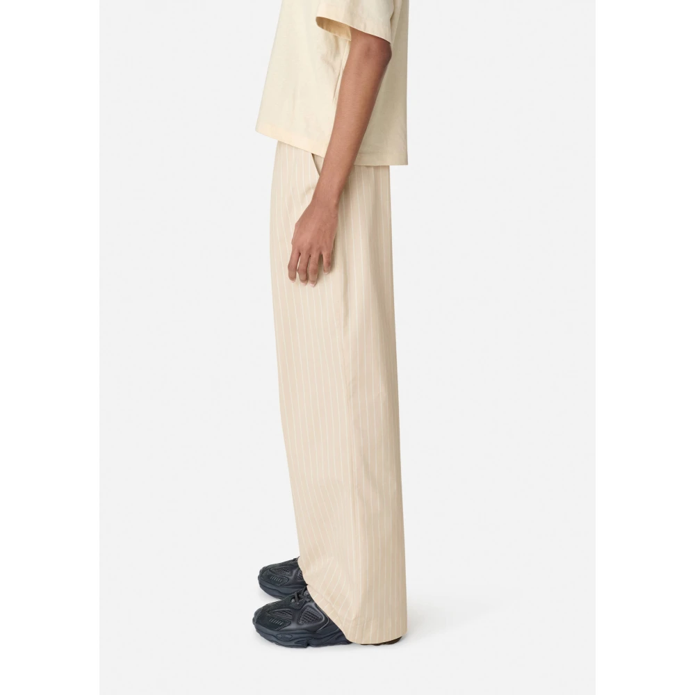 Axel Arigato Gestreepte katoenen broek Beige Dames