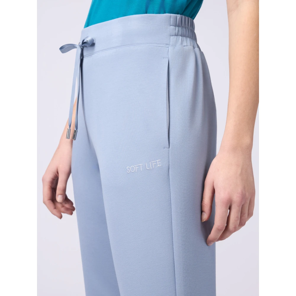Oltre Zachte joggingbroek met trekkoord Blue Dames