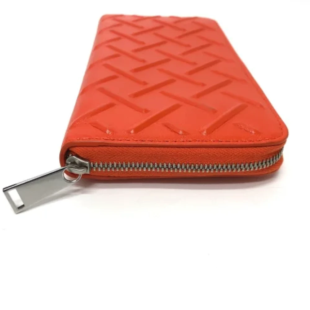 Bottega Veneta Vintage Pre-owned Leather wallets Orange Dames