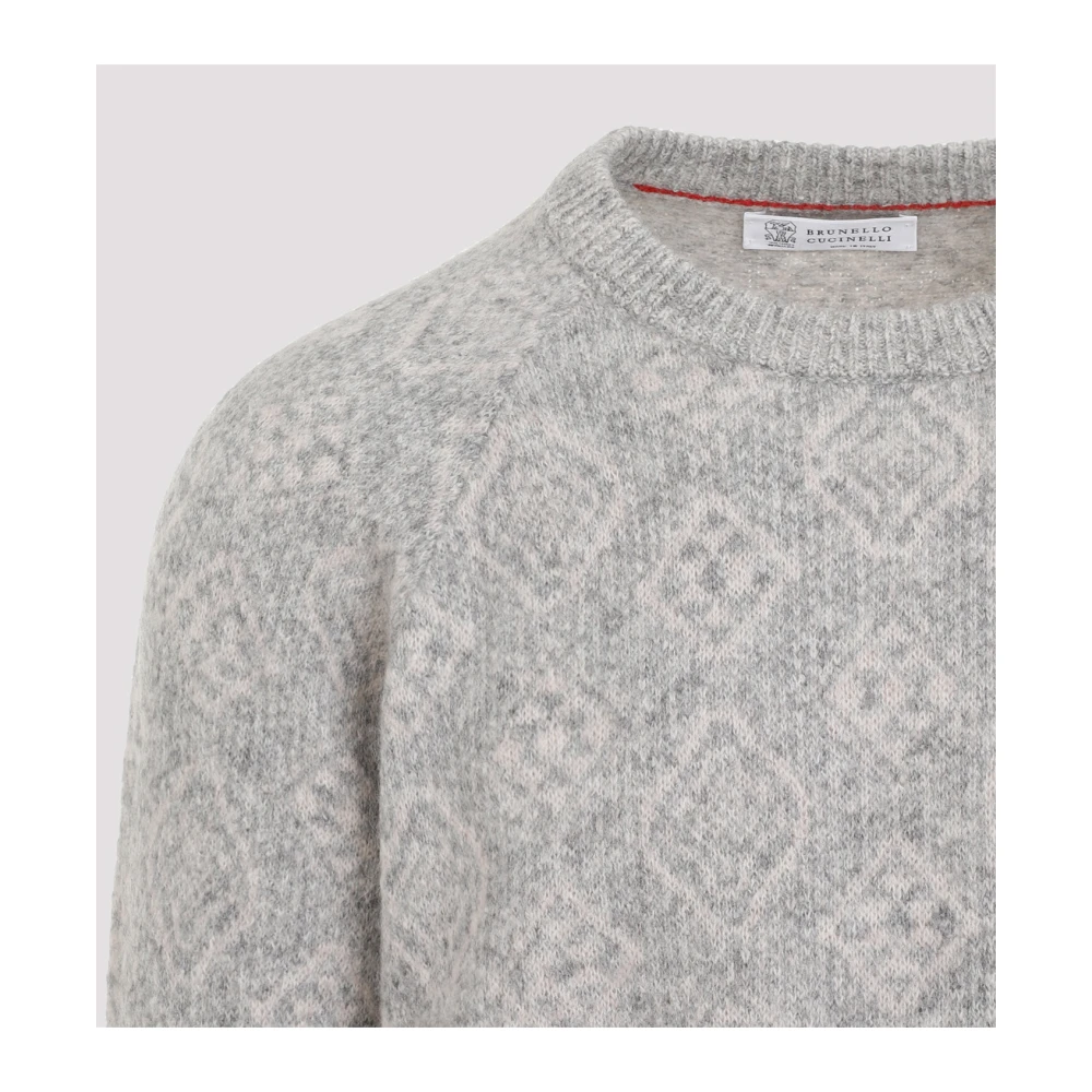 BRUNELLO CUCINELLI Grijze Sweater Gray Heren
