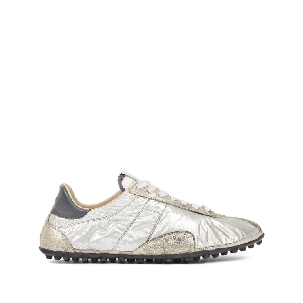 ウェア Maison magiela Maison Margiela - Replica Brown Leather & Suede Lace-Up Sneaker